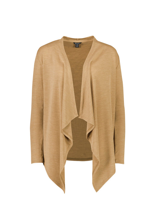 Biz Corporates RLC267L Sofia Womens Waterfall Cardigan in Camel