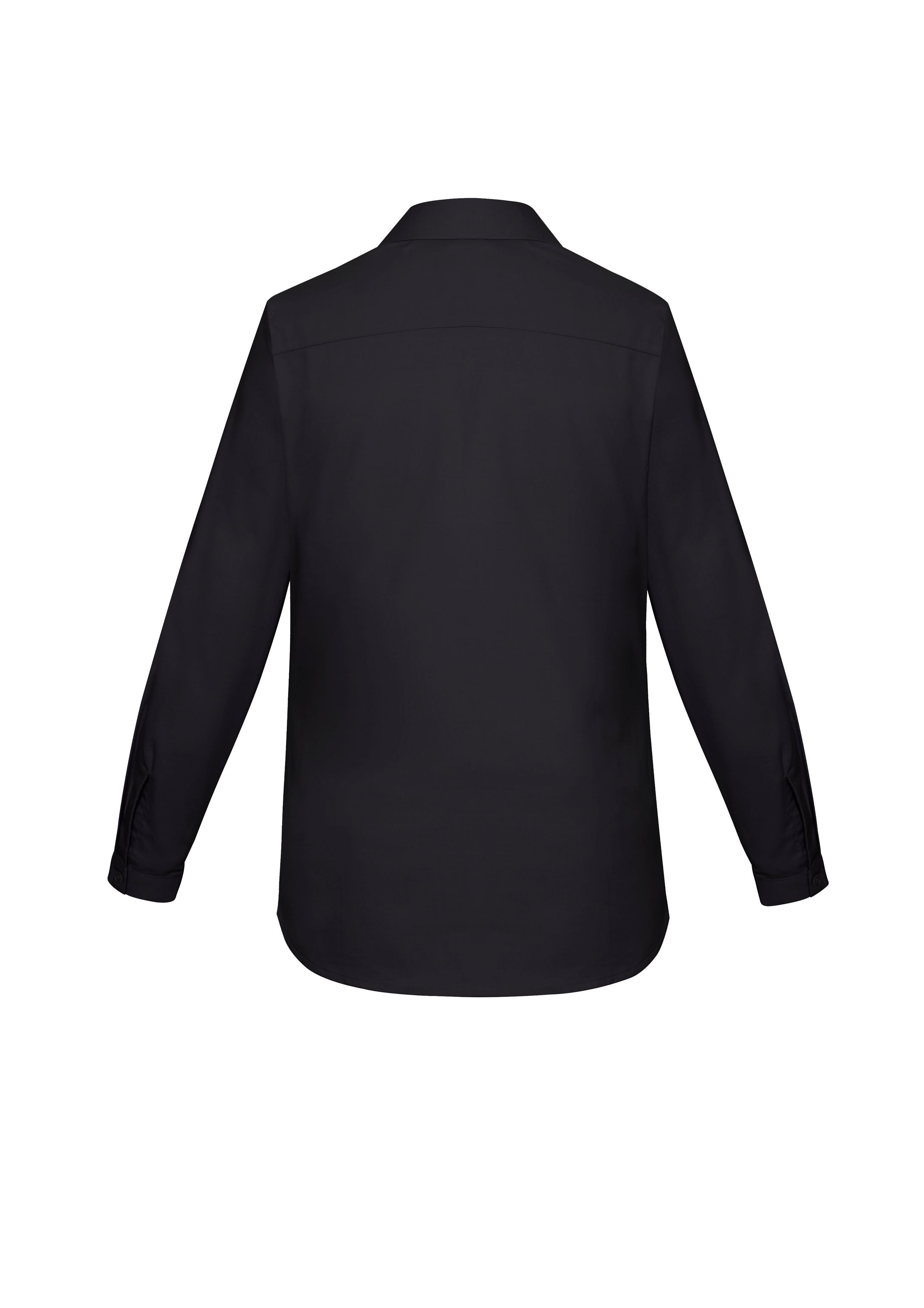 Biz Corporates RS968LL Charlie Womens Long Sleeve Shirt in Black - back view