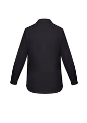 Biz Corporates RS968LL Charlie Womens Long Sleeve Shirt in Black - back view