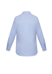 Biz Corporates RS968LL Charlie Womens Long Sleeve Shirt in Blue Chambray - back view