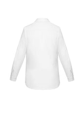 Biz Corporates RS968LL Charlie Womens Long Sleeve Shirt in White - back view