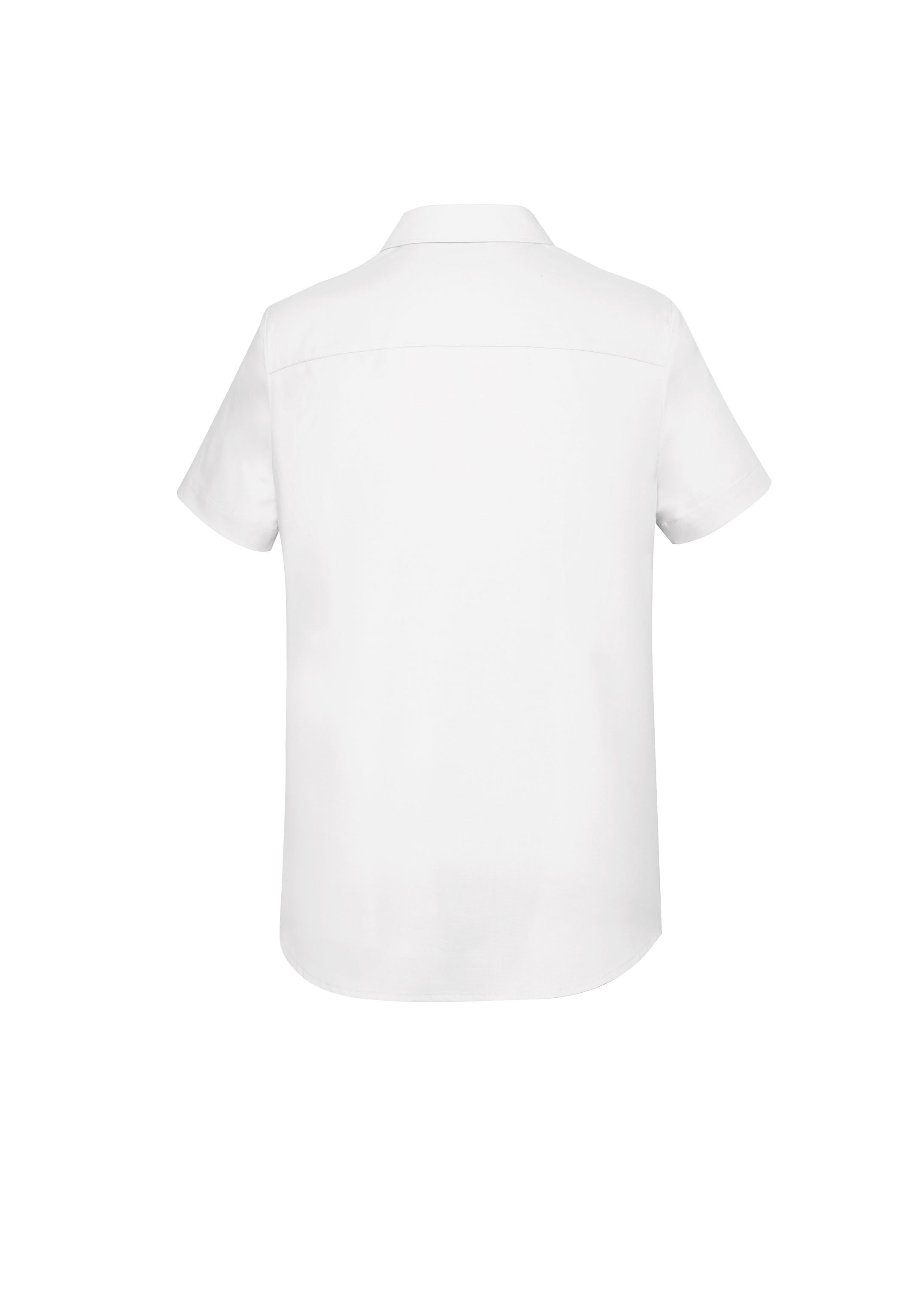 Biz Corporates RS968LS Charlie Womens Short Sleeve Shirt in White - back view
