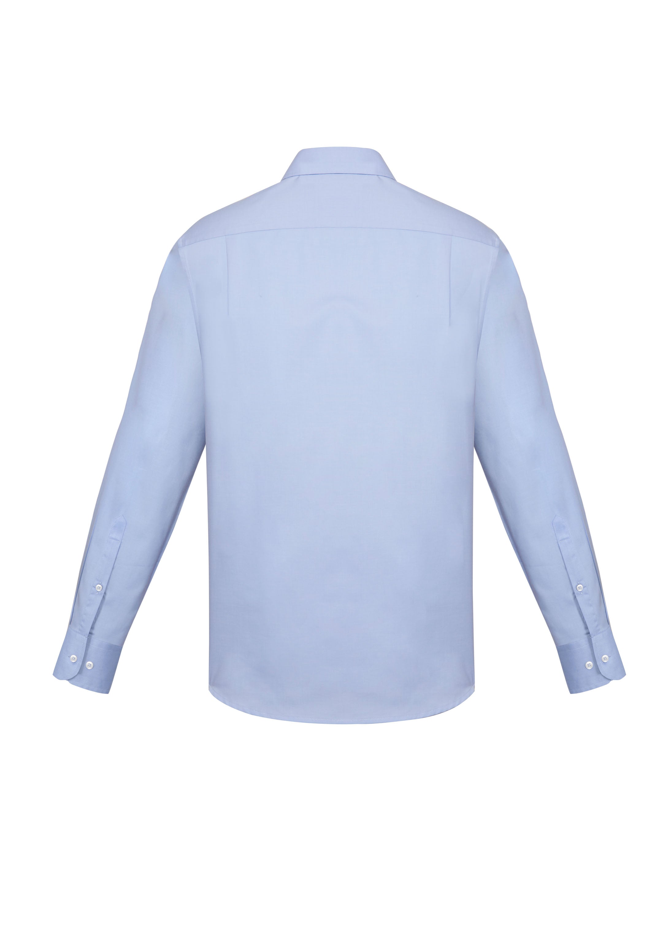 Biz Corporates RS968ML Charlie Mens Classic Fit Long Sleeve Shirt in Blue Chambray - back view