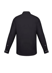 Biz Corporates RS969ML Charlie Mens Slim Fit Long Sleeve Shirt in Black - back view