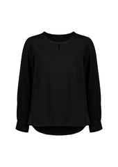 Biz Corporates RU569LL Evelyn Womens Long Sleeve Blouse in Black