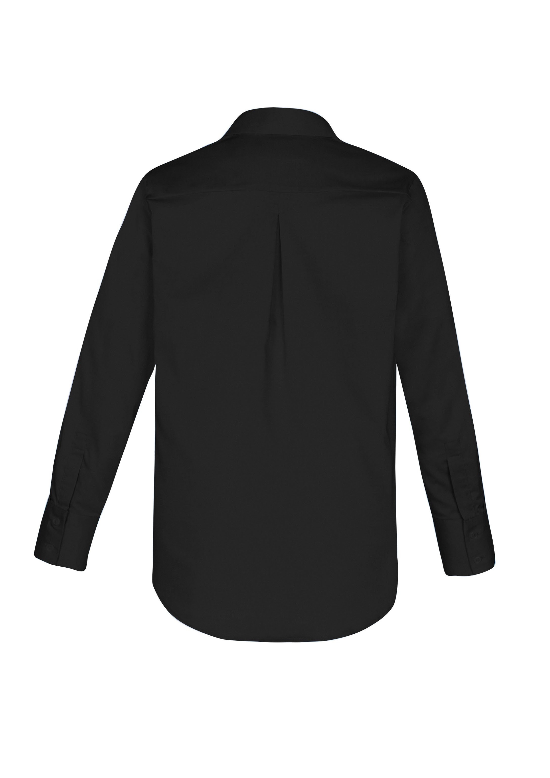 Biz Collection S016LL Camden Womens Long Sleeve Shirt in Black - back view