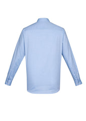 Biz Collection S016ML Camden Mens Long Sleeve Shirt in Blue - back view