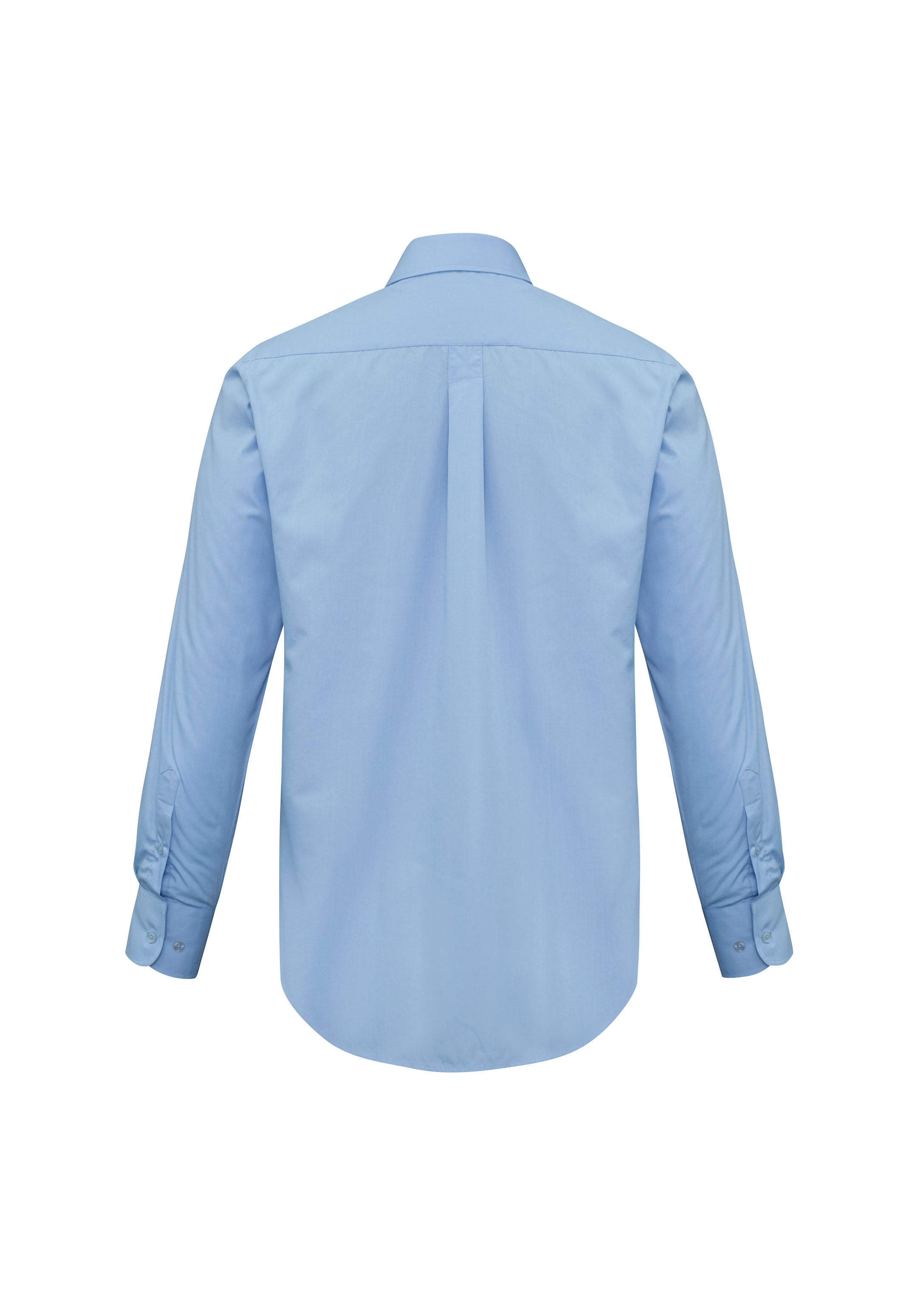 Biz Collection S10510 Base Mens Long Sleeve Shirt in Blue - back view