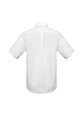 Biz Collection S10512 Base Mens Short Sleeve Shirt in White - back view