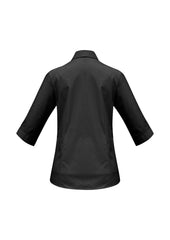 Biz Collection S10521 Base Womens 3/4 Sleeve Shirt in Black - back view