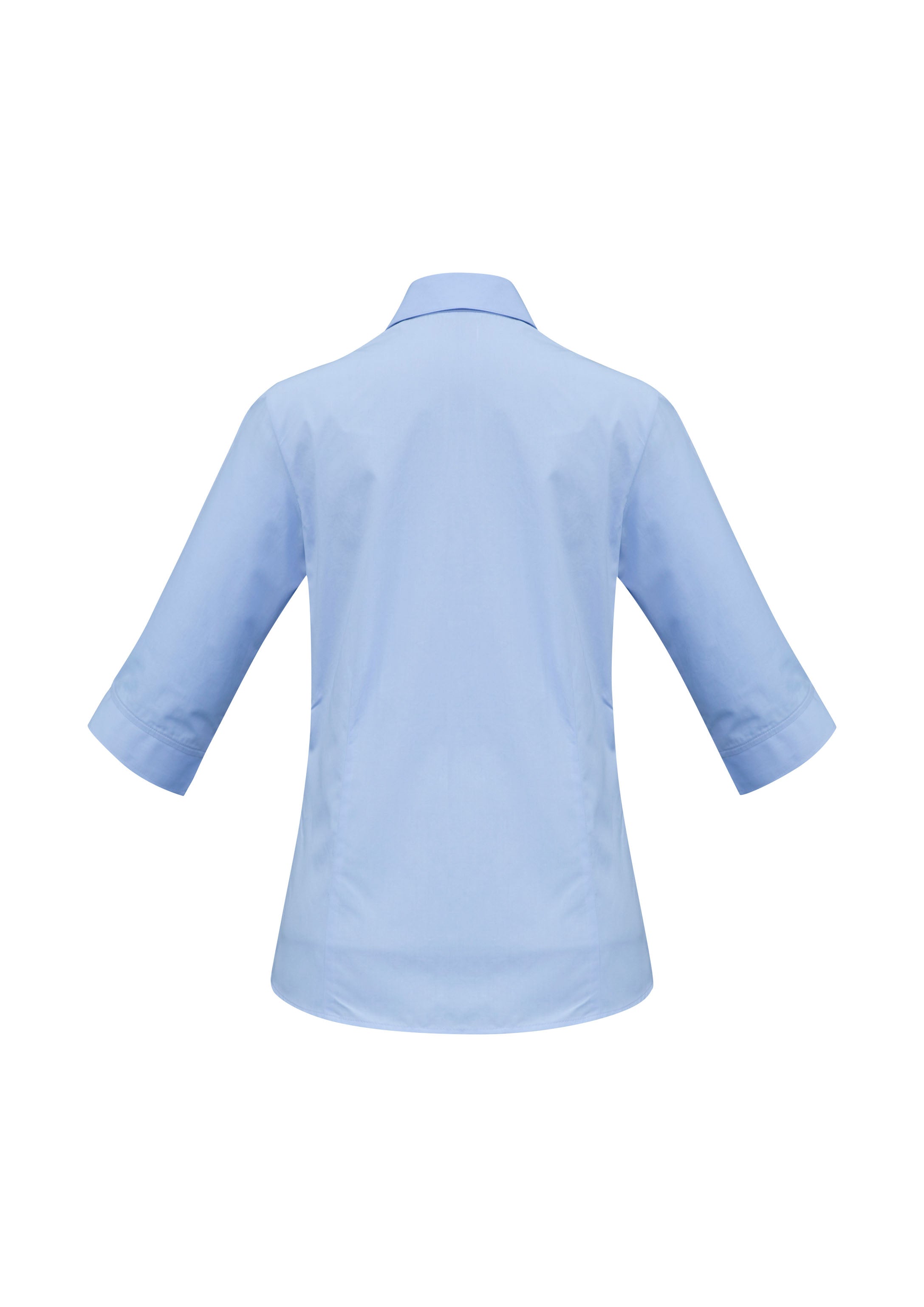 Biz Collection S10521 Base Womens 3/4 Sleeve Shirt in Blue - back view