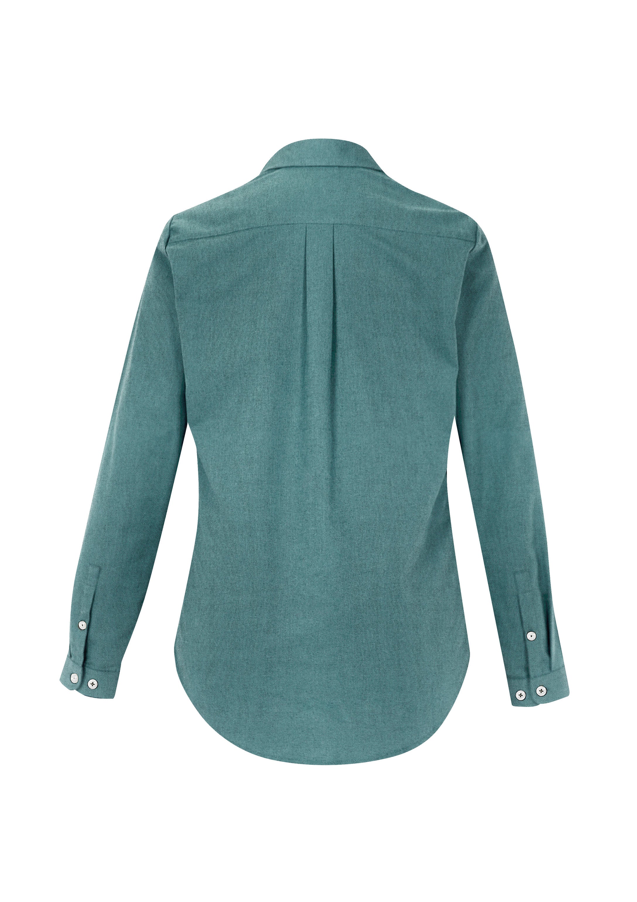 Biz Collection S127LL Memphis Womens Long Sleeve Shirt in Jasper Green - back view