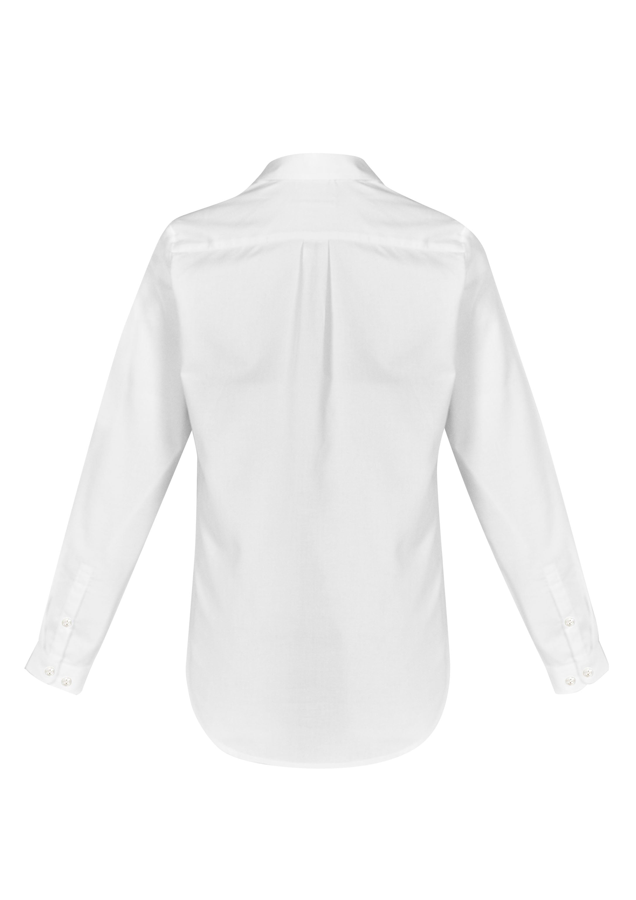 Biz Collection S127LL Memphis Womens Long Sleeve Shirt in White - back view