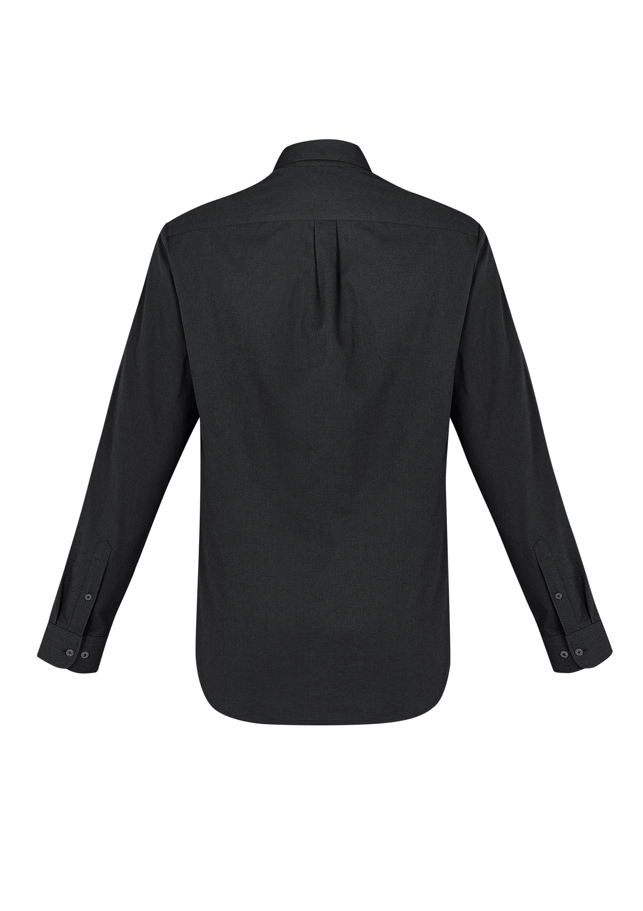 Biz Collection S127ML Memphis Mens Long Sleeve Shirt in Black - back view