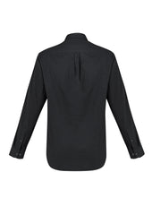 Biz Collection S127ML Memphis Mens Long Sleeve Shirt in Black - back view