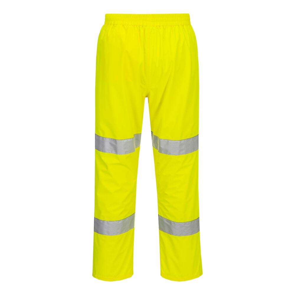 Portwest S165 Hi-Vis Lightweight Packable Trousers in Yellow - back view