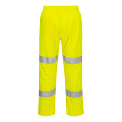 Portwest S165 Hi-Vis Lightweight Packable Trousers in Yellow - back view