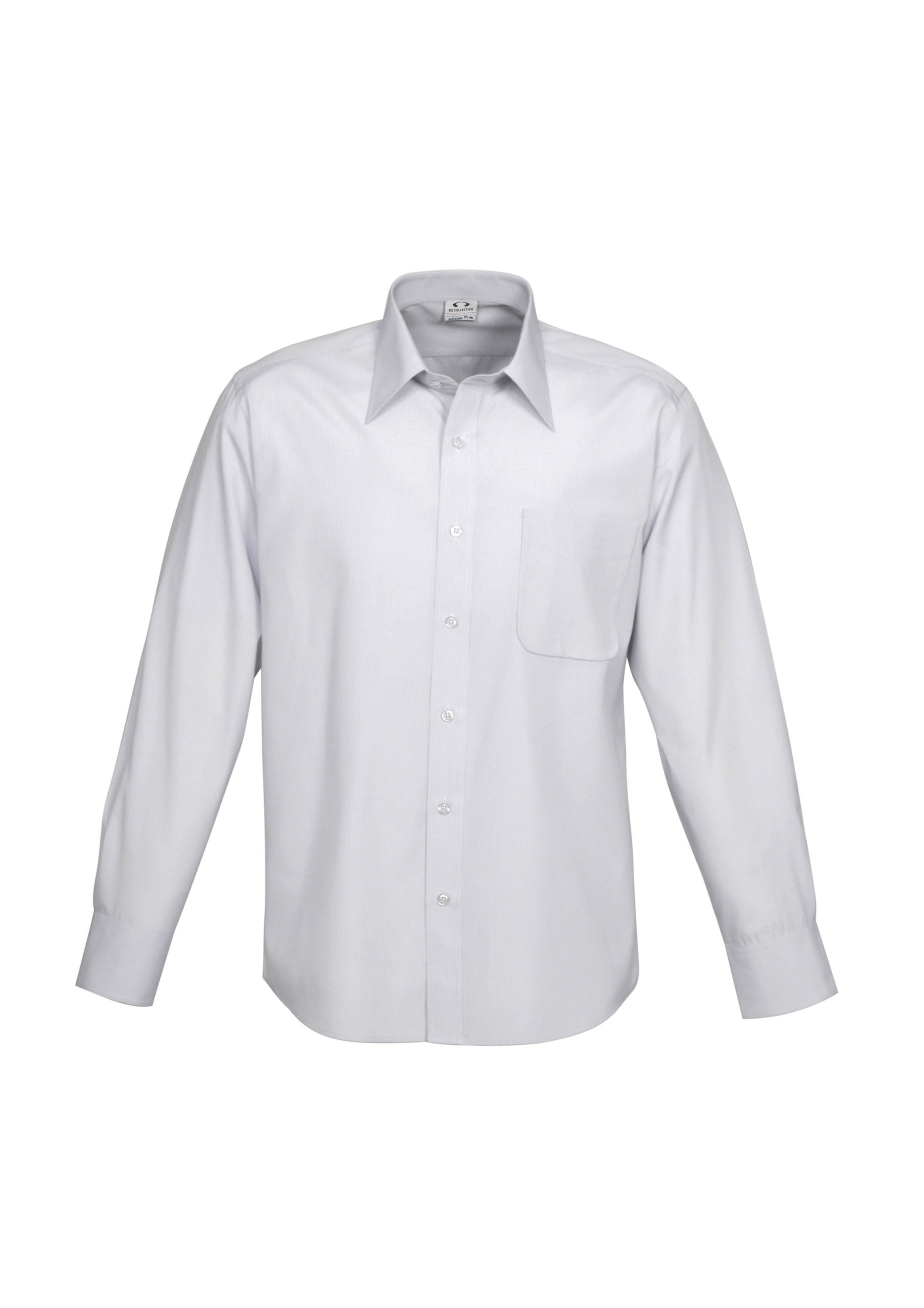 Biz Collection S29510 Ambassador Mens Long Sleeve Shirt in Silver Grey