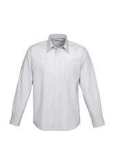 Biz Collection S29510 Ambassador Mens Long Sleeve Shirt in Silver Grey