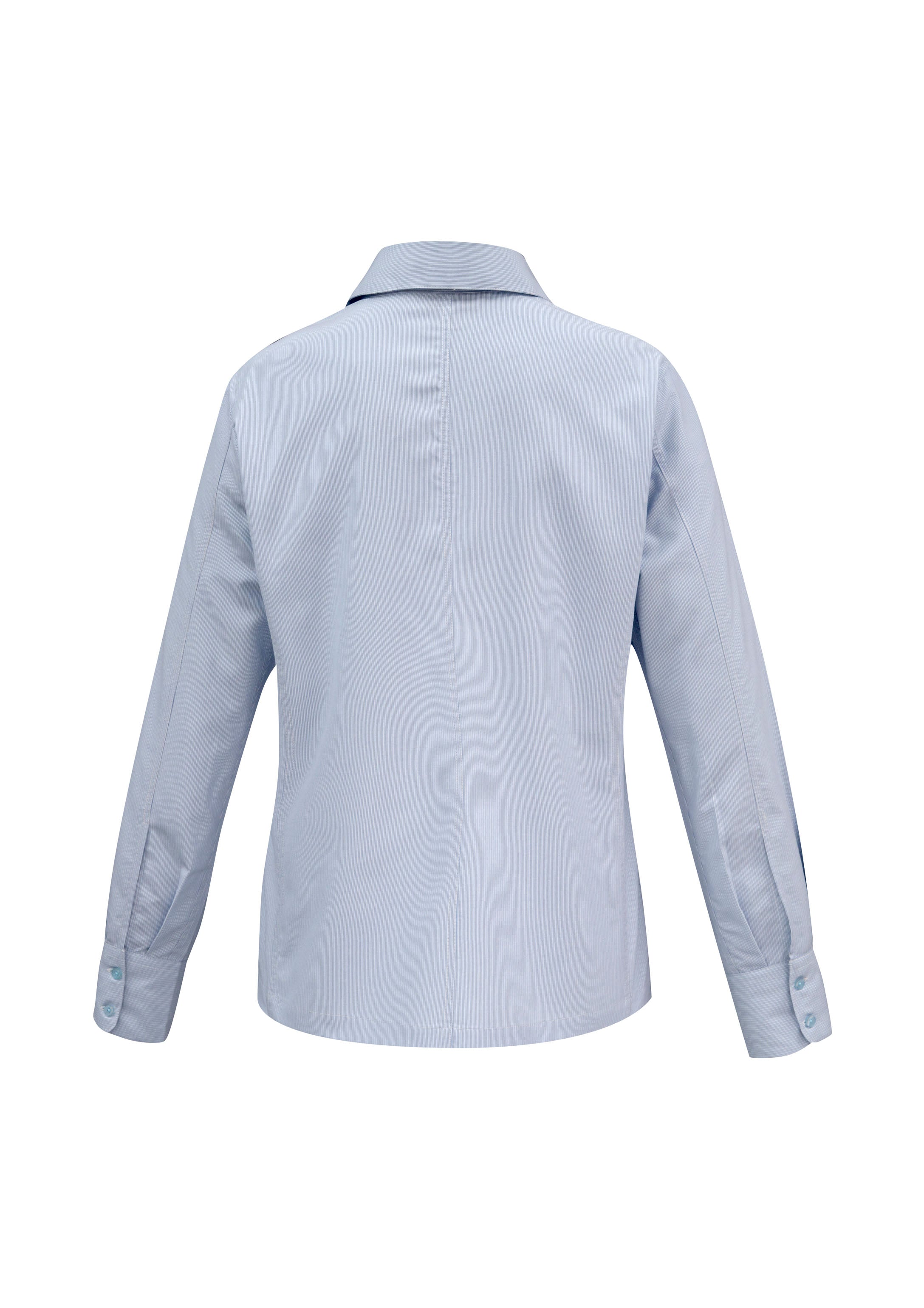 Biz Collection S29520 Ambassador Womens Long Sleeve Shirt in Blue - back view