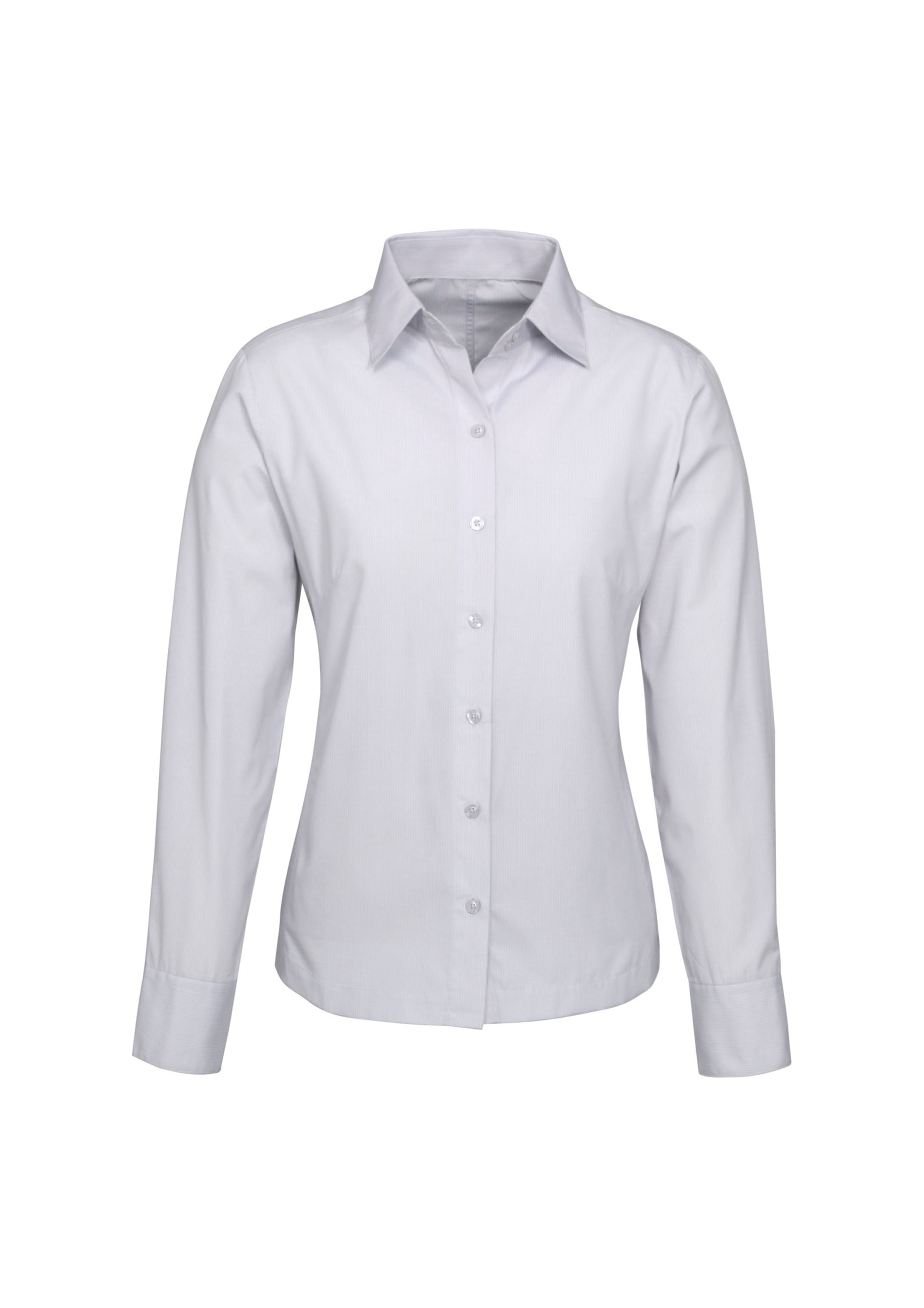 Biz Collection S29520 Ambassador Womens Long Sleeve Shirt in Silver Grey