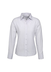 Biz Collection S29520 Ambassador Womens Long Sleeve Shirt in Silver Grey