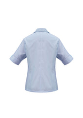 Biz Collection S29522 Ambassador Womens Short Sleeve in Blue - back view