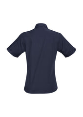 Biz Collection S306LS Bondi Womens Short Sleeve Shirt in Navy - back view