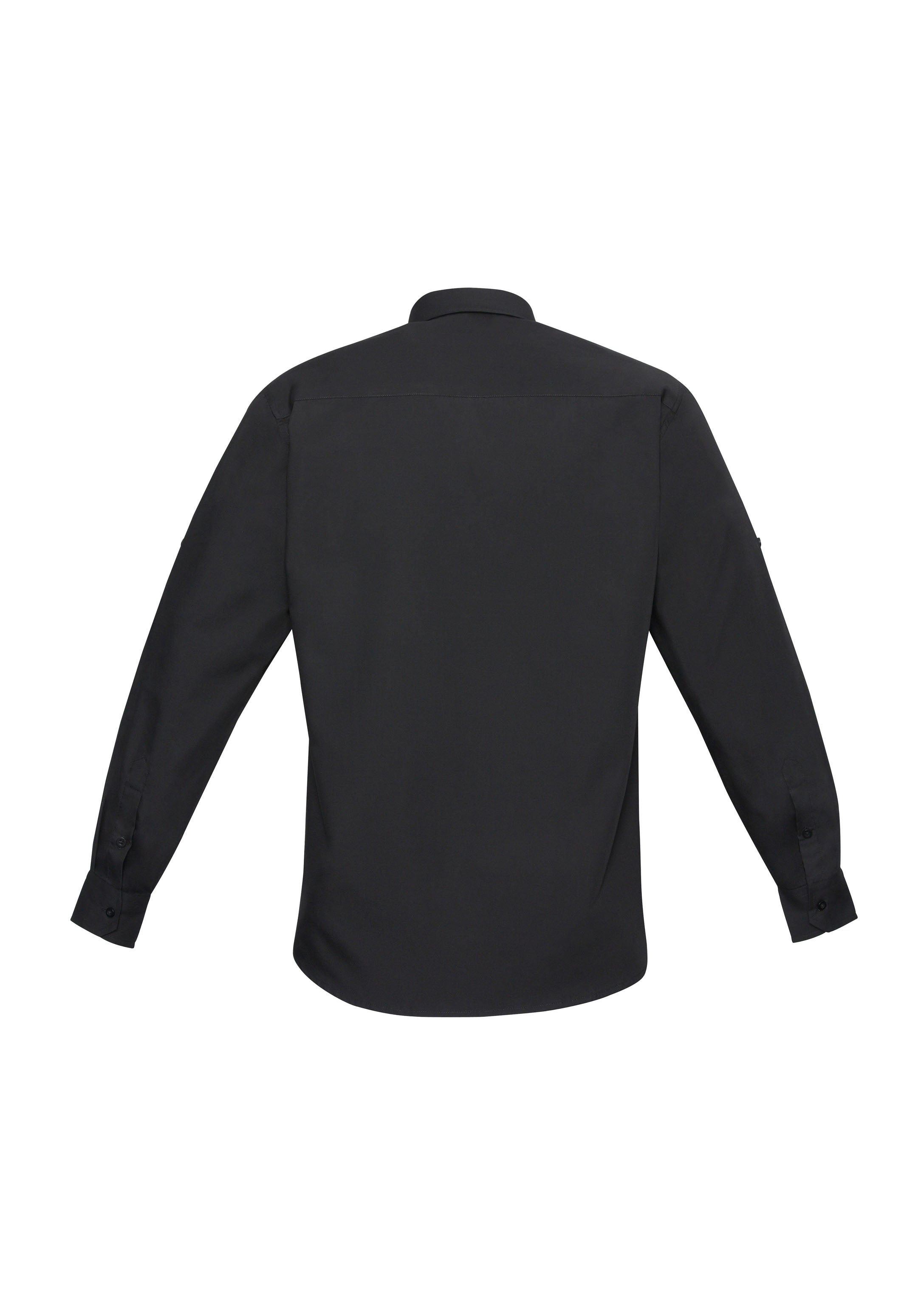 Biz Collection S306ML Bondi Mens Long Sleeve Shirt in Black - back view