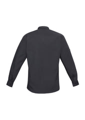 Biz Collection S306ML Bondi Mens Long Sleeve Shirt in Charcoal - back view