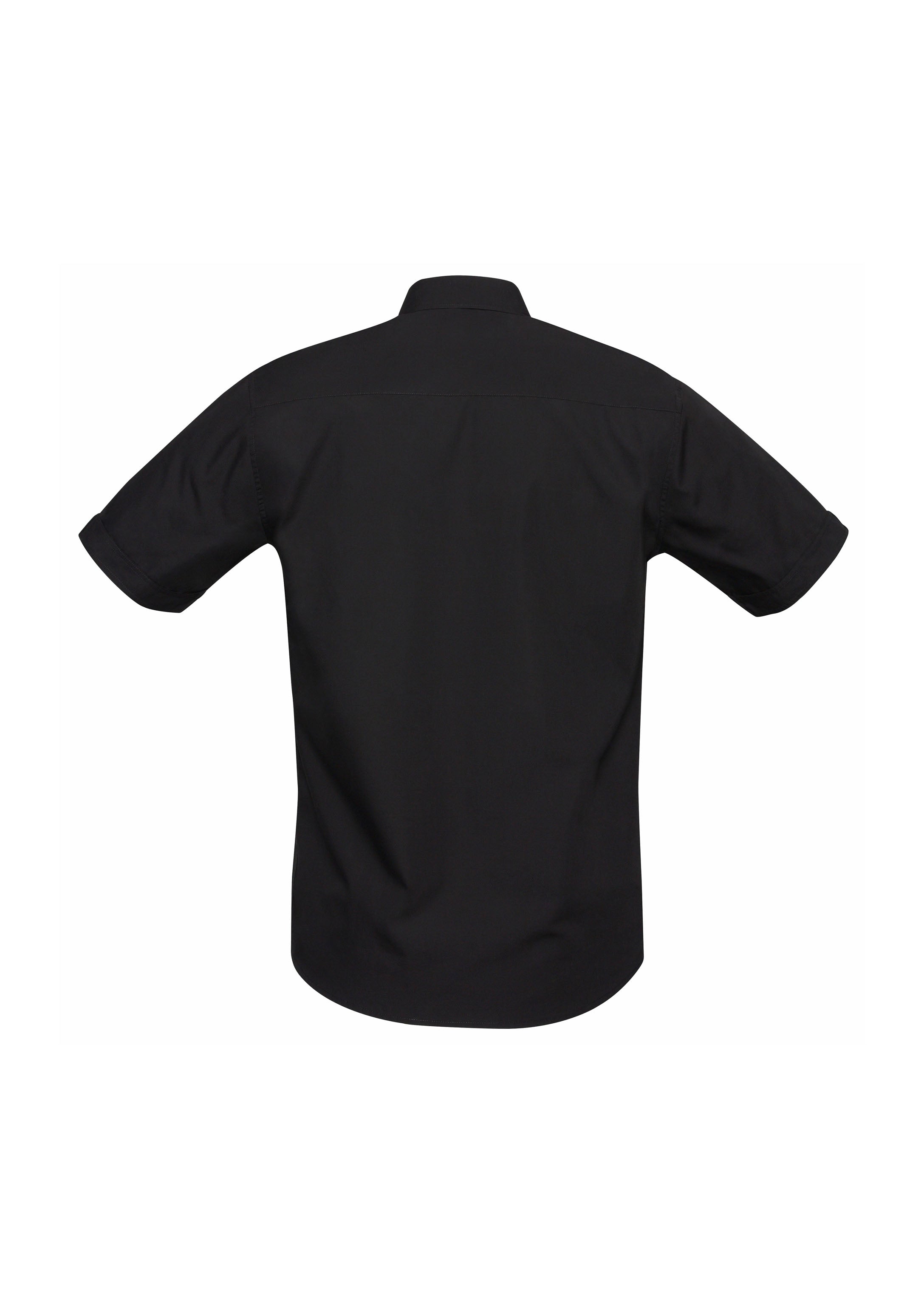 Biz Collection S306MS Bondi Mens Short Sleeve Shirt in Black - back view