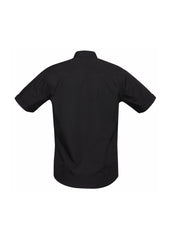 Biz Collection S306MS Bondi Mens Short Sleeve Shirt in Black - back view