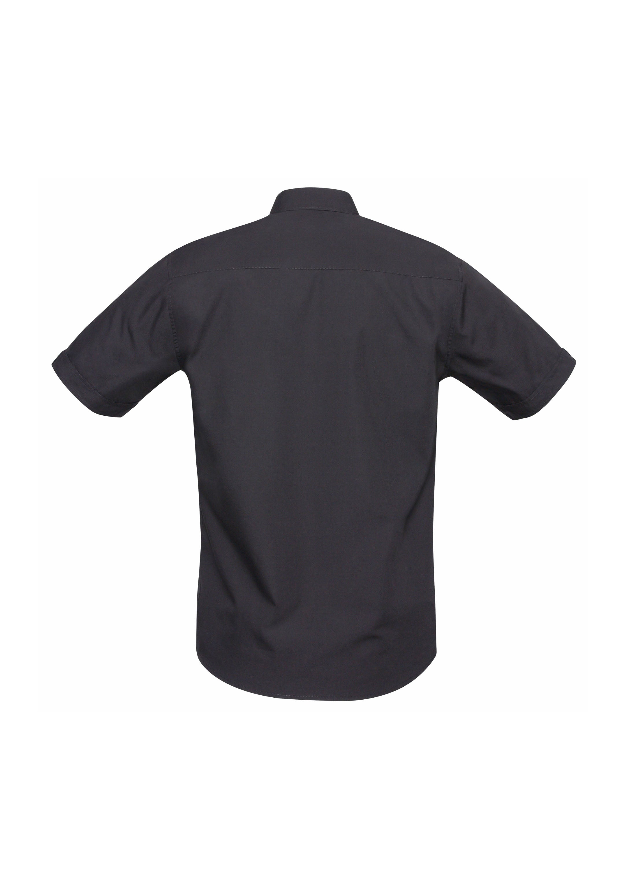 Biz Collection S306MS Bondi Mens Short Sleeve Shirt in Charcoal - back view