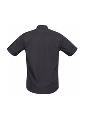 Biz Collection S306MS Bondi Mens Short Sleeve Shirt in Charcoal - back view