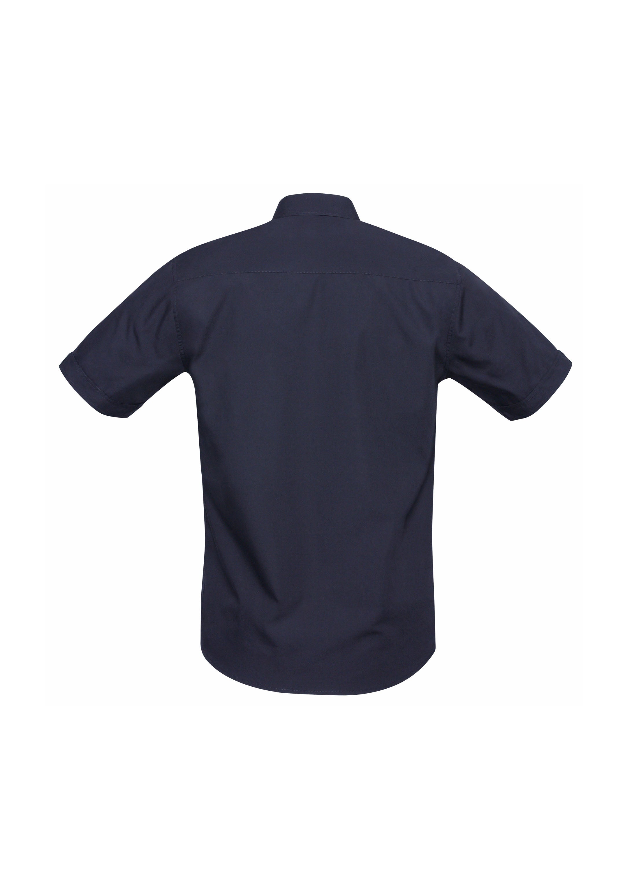 Biz Collection S306MS Bondi Mens Short Sleeve Shirt in Navy - back view