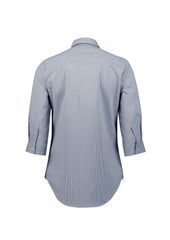 Biz Collection S338LT Bristol Womens 3/4 Sleeve Shirt in White/Navy - back view