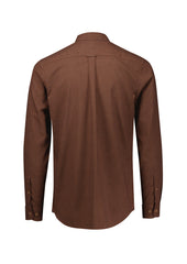 Biz Collection S421ML Soul Mens Long Sleeve Shirt in Rust - back view