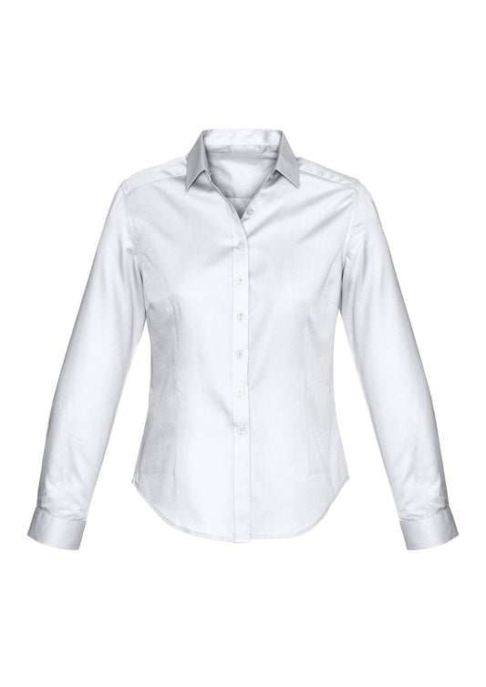 Biz Collection S522LL Dalton Womens Long Sleeve Shirt in White