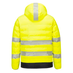 Hi-Vis Ultrasonic Heated Tunnel Jacket - S559 - Portwest - Yellow/Black (rear)