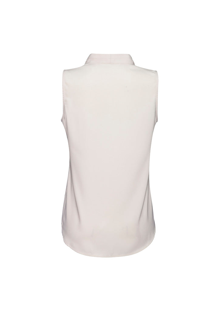 Biz Collection S627LN Madison Womens Sleeveless Top in Ivory - back view