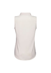 Biz Collection S627LN Madison Womens Sleeveless Top in Ivory - back view