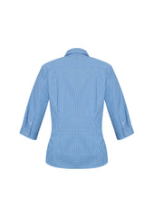 Biz Collection S716LT Ellison Womens 3/4 Sleeve Shirt in French Blue - back view