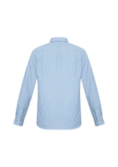 Biz Collection S716ML Ellison Mens Long Sleeve Shirt in Blue - back view