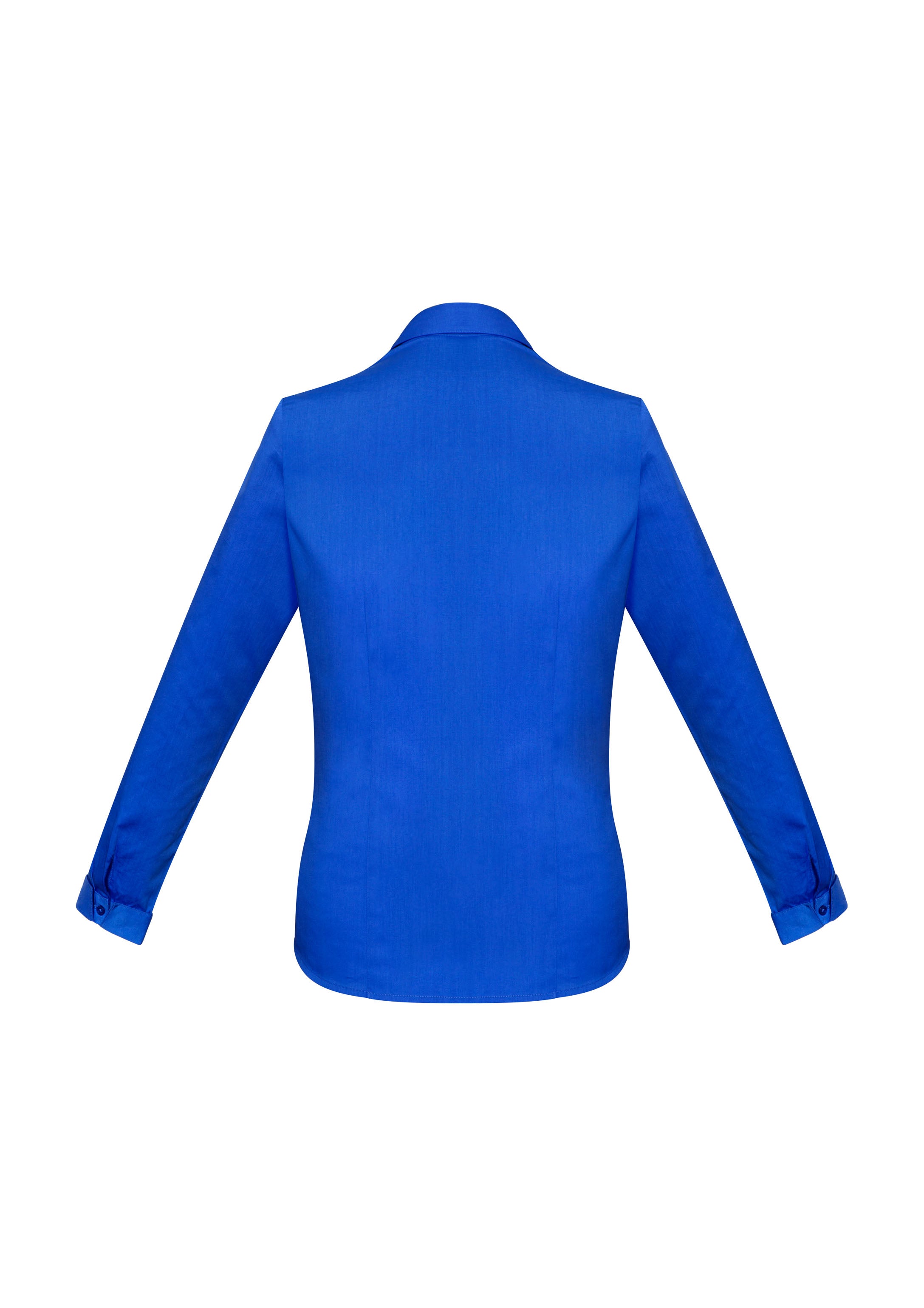 Biz Collection S770LL Monaco Womens Long Sleeve Shirt in Electric Blue - back view