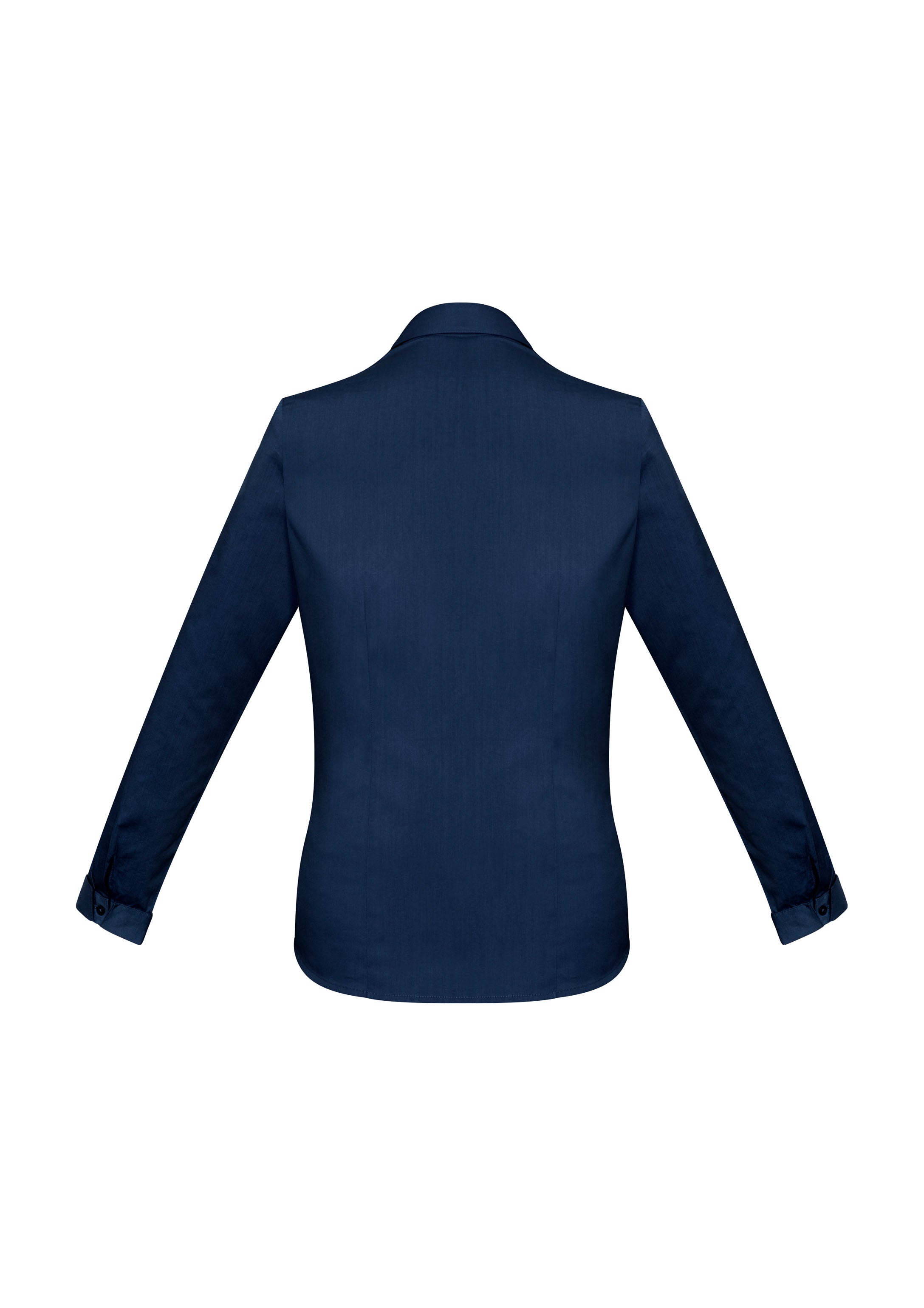 Biz Collection S770LL Monaco Womens Long Sleeve Shirt in Ink - back view