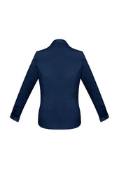 Biz Collection S770LL Monaco Womens Long Sleeve Shirt in Ink - back view