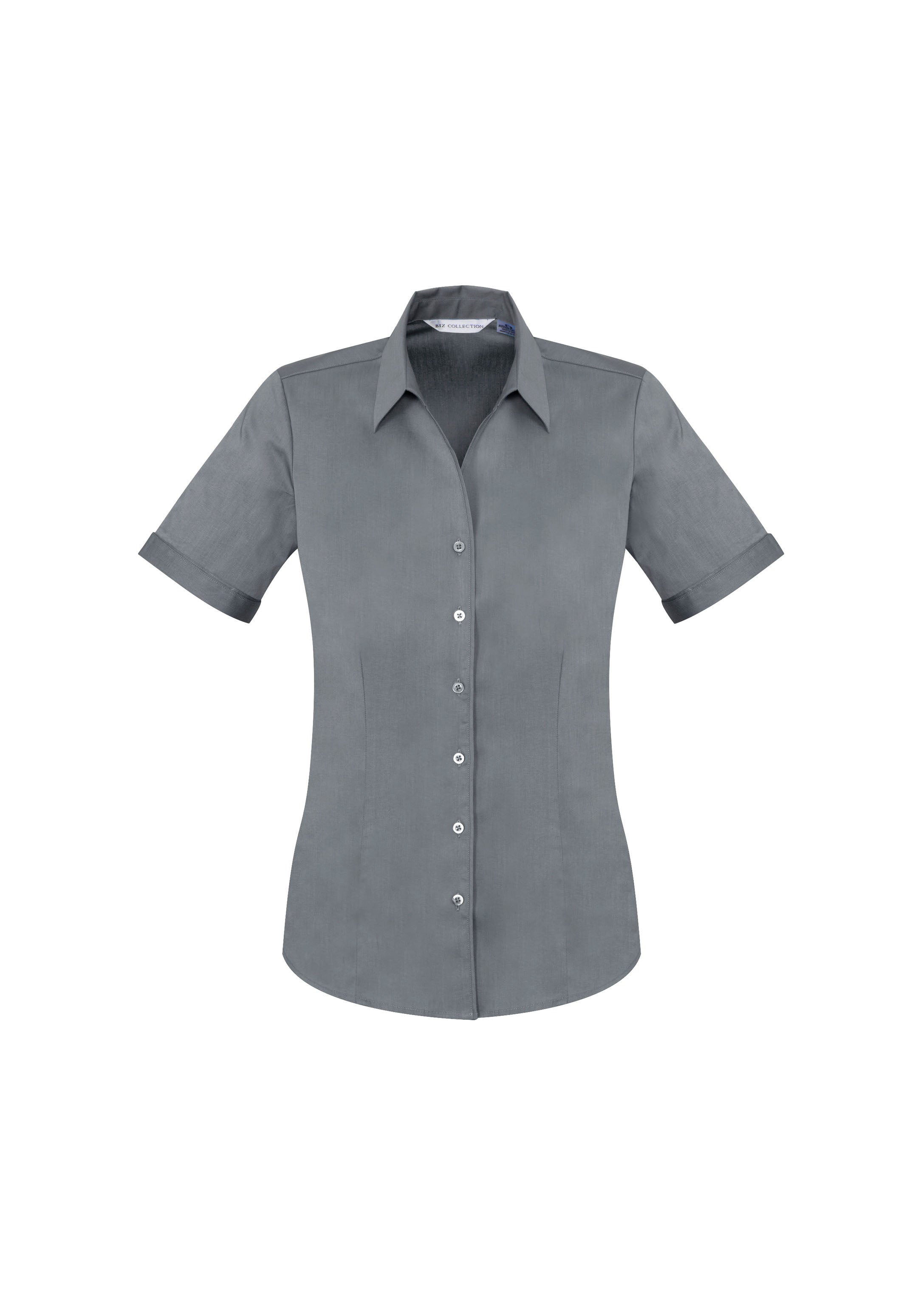 Biz Collection S770LS Monaco Womens Short Sleeve Shirt in Platinum