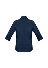 Biz Collection S770LT Monaco Womens 3/4 Sleeve Shirt in Ink - back view