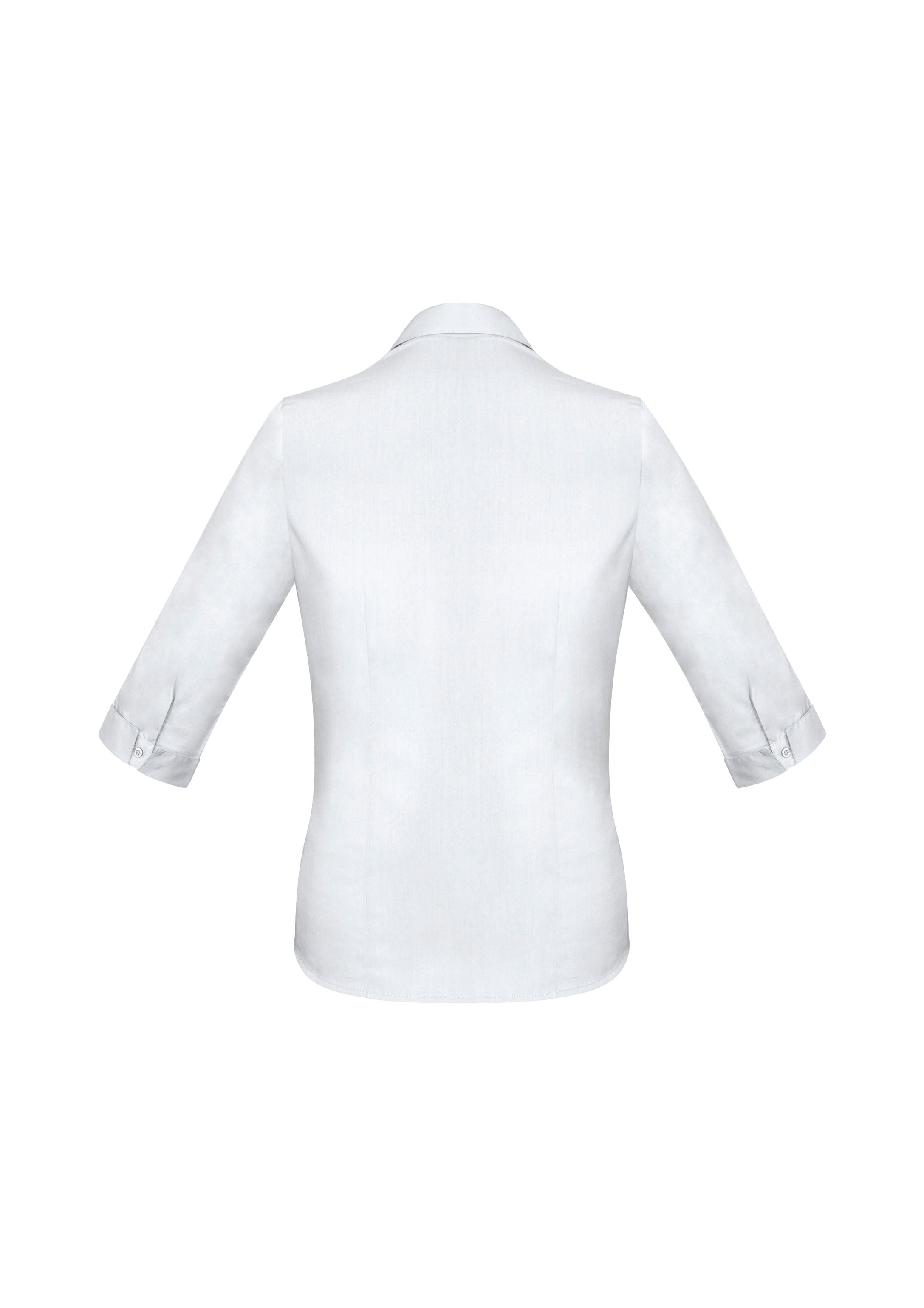 Biz Collection S770LT Monaco Womens 3/4 Sleeve Shirt in White - back view