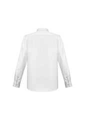 Biz Collection S770ML Monaco Mens Long Sleeve Shirt in White - back view
